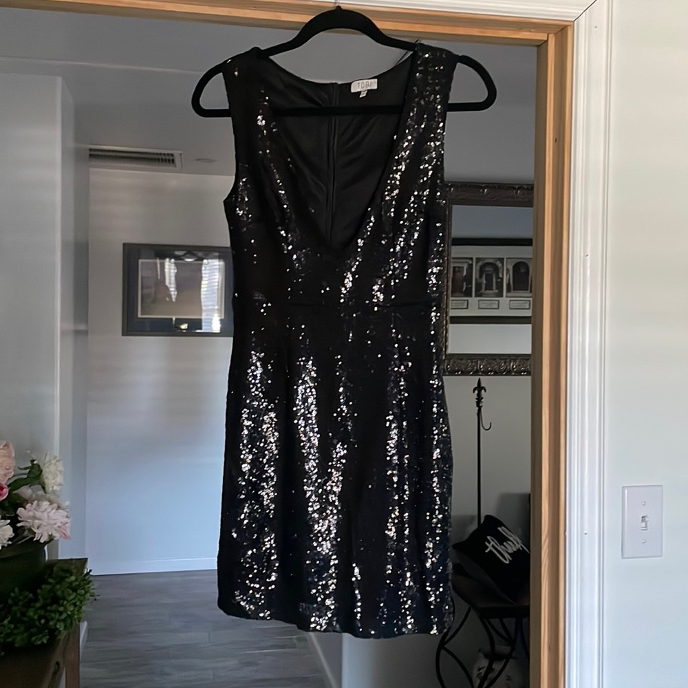 Tobi Black Sequin Dress
